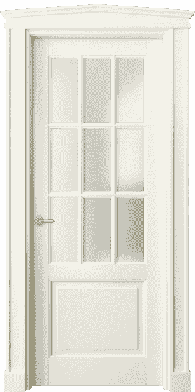 Дверь межкомнатная 6312 МБМ САТ. Цвет Бук молочно-белый. Материал Массив бука эмаль. Коллекция Toscana Grigliato. Картинка.