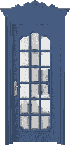Дверь межкомнатная 6610 Отдалённо-синий RAL 5023. Цвет RAL. Материал Массив бука эмаль. Коллекция Imperial. Картинка.