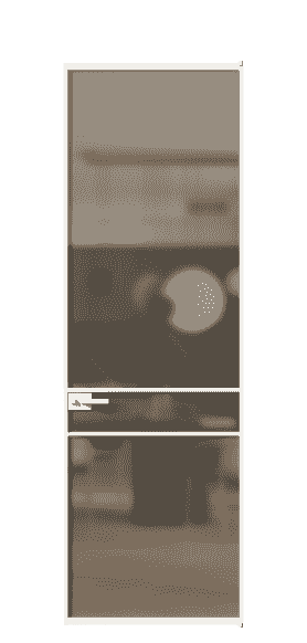 Дверь межкомнатная АЛПЛ040.02 Бронза сатин триплекс БЕЛ. Цвет Алюминий Белый. Материал Алюминий. Коллекция Formato. Картинка.