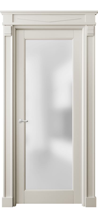 Межкомнатная дверь Тоскана Элегантэ 6300 Матовый облачно-серый Сатинированное стекло Цена 161219 ₽ | Volhovec