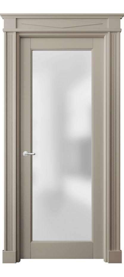 Межкомнатная дверь Тоскана Элегантэ 6300 Матовый бисквитный Сатинированное стекло Цена 161219 ₽ | Volhovec