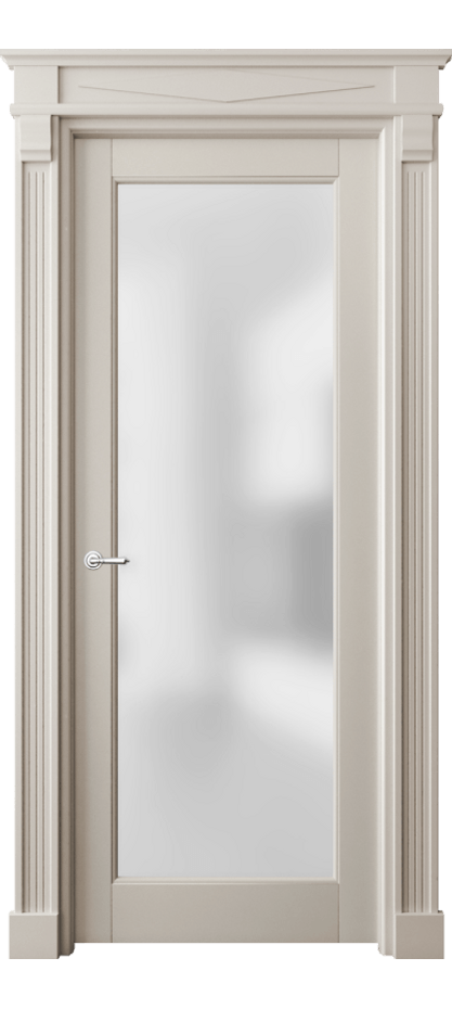 Межкомнатная дверь Тоскана Элегантэ 6300 Матовый светло-бежевый Сатинированное стекло Цена 165999 ₽ | Volhovec