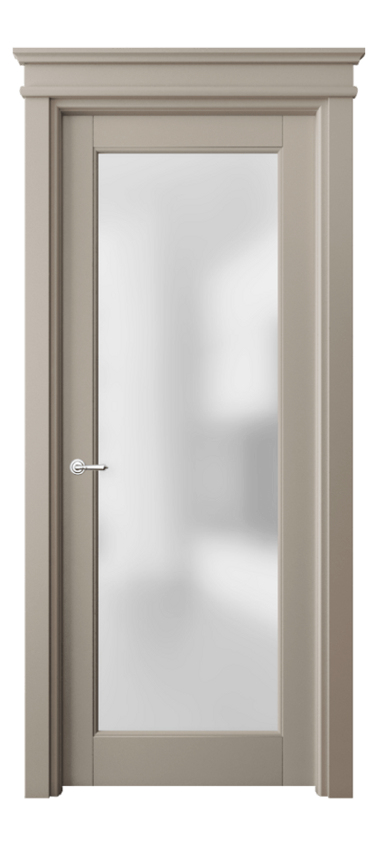 Межкомнатная дверь Тоскана Элегантэ 6300 Матовый бисквитный Сатинированное стекло Цена 113219 ₽ | Volhovec