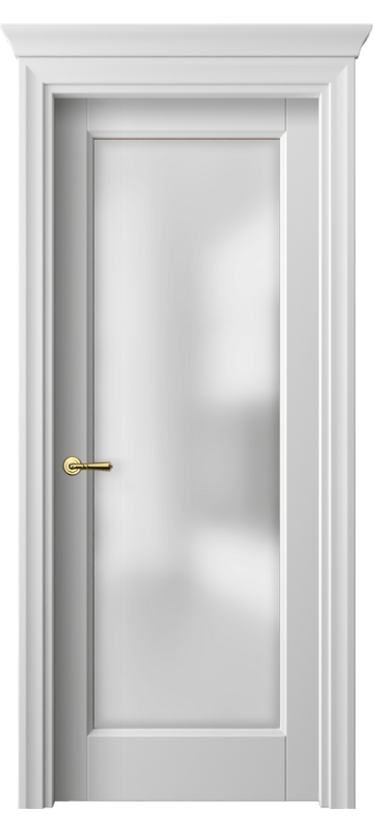 Межкомнатная дверь Галант 1402 Матовый белоснежный Сатинированное стекло Цена 49254 ₽ | Volhovec