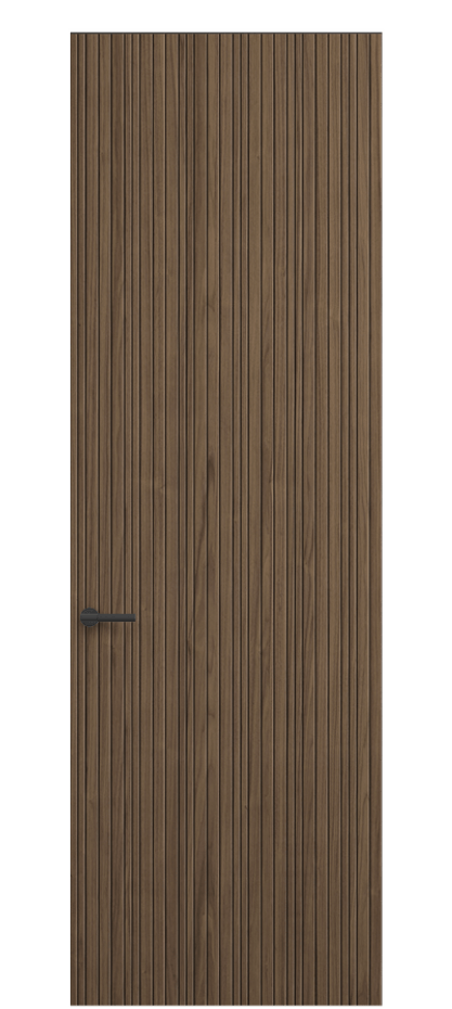 Дверь межкомнатная Select АКП 0021 Орех медный матовый рифт  Скрытый короб Черный Цена 103889 ₽ Наличники уже входят в базовый комплект. Фабрика дверей Волховец 8 (800) 551 43 19 Межкомнатная дверь Select АКП 0021 Орех медный матовый рифт  Цена 103889 ₽ | Volhovec