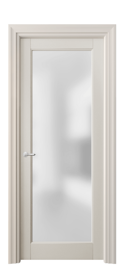 Межкомнатная дверь Тоскана Элегантэ 6300 Матовый облачно-серый Сатинированное стекло Цена 97099 ₽ | Volhovec