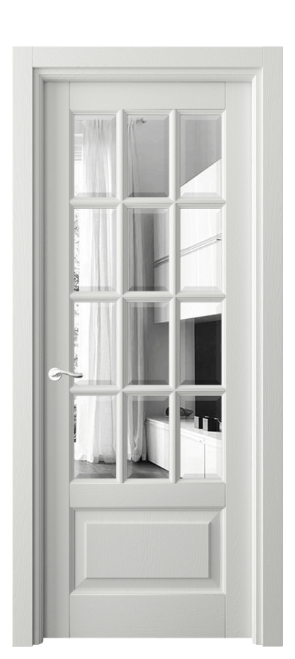 Межкомнатная дверь Lignum 0728 Дуб светло-серый Двустороннее зеркало с фацетом, триплекс, 8 мм Цена 124239 ₽ | Volhovec