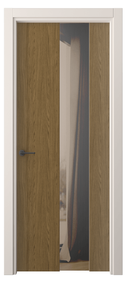 Межкомнатная дверь Фридом 4226 Торфяной дуб Двустороннее бронзовое зеркало, триплекс Цена 34974 ₽ | Volhovec