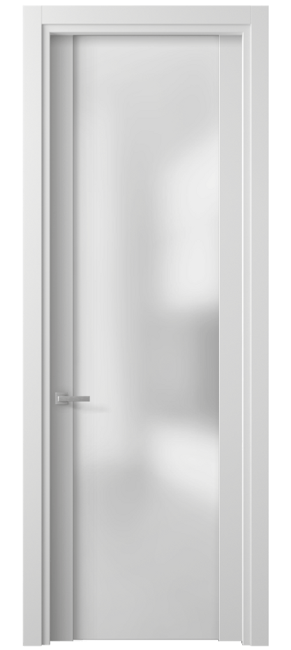 Межкомнатная дверь Planum 4114 Белый шёлк Сатинированное стекло Цена 29919 ₽ | Volhovec