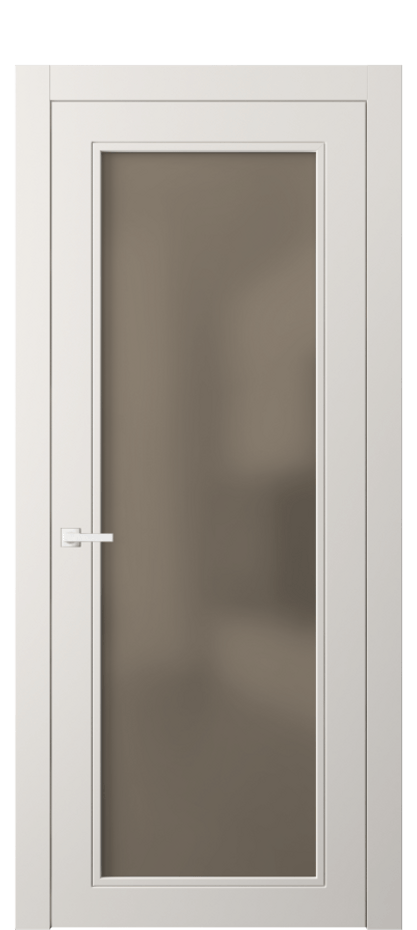 Дверь межкомнатная Neo Classic 8000 Матовый пудровый белый Сатинированное бронзовое стекло, триплекс Гладкий компланарный наличник МПБЛ Цена 63119 ₽ Наличники уже входят в базовый комплект. Фабрика дверей Волховец 8 (800) 551 43 19 Межкомнатная дверь Neo Classic 8000 Матовый пудровый белый Сатинированное бронзовое стекло, триплекс Цена 63119 ₽ | Volhovec