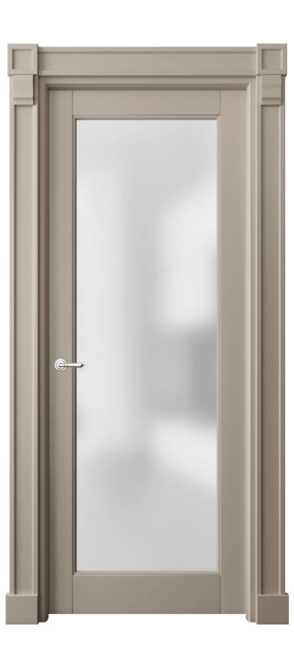Межкомнатная дверь Тоскана Элегантэ 6300 Матовый бисквитный Сатинированное стекло Цена 132439 ₽ | Volhovec
