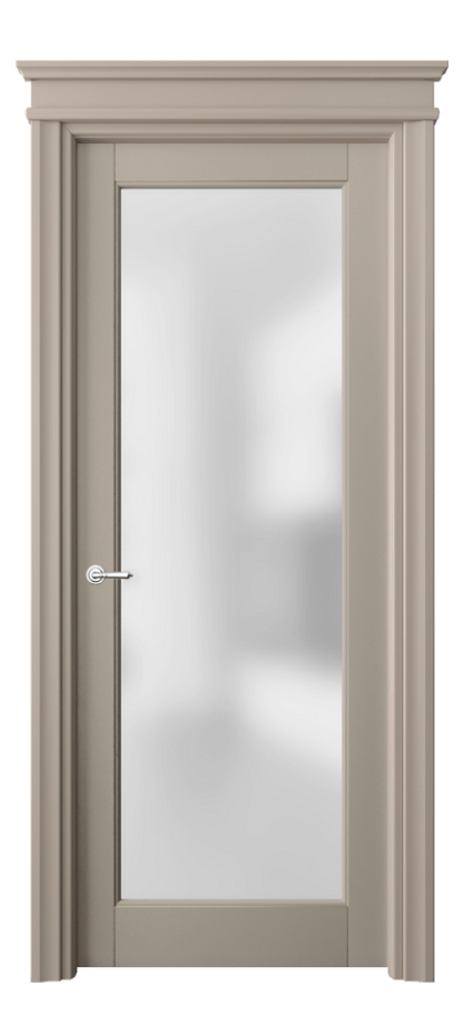 Межкомнатная дверь Тоскана Элегантэ 6300 Матовый бисквитный Сатинированное стекло Цена 115659 ₽ | Volhovec