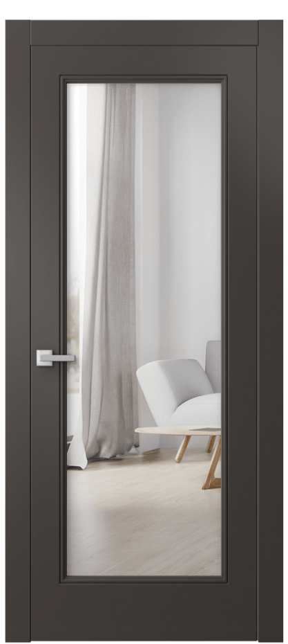 Межкомнатная дверь Linea 8300 Матовый антрацит Двустороннее зеркало, триплекс Цена 64719 ₽ | Volhovec