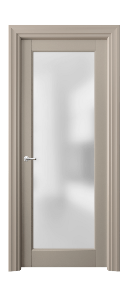 Межкомнатная дверь Тоскана Элегантэ 6300 Матовый бисквитный Сатинированное стекло Цена 97099 ₽ | Volhovec