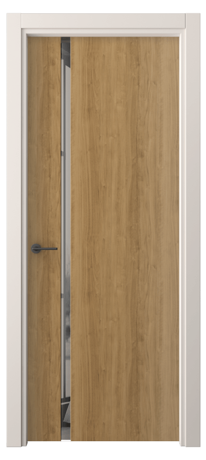 Межкомнатная дверь Фридом 4222 Грецкий орех Двустороннее серое зеркало, триплекс Цена 34974 ₽ | Volhovec