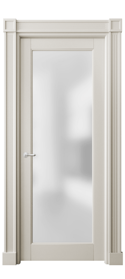 Межкомнатная дверь Тоскана Элегантэ 6300 Матовый облачно-серый Сатинированное стекло Цена 132439 ₽ | Volhovec