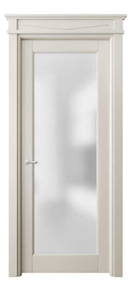 Межкомнатная дверь Тоскана Элегантэ 6300 Матовый облачно-серый Сатинированное стекло Цена 118059 ₽ | Volhovec