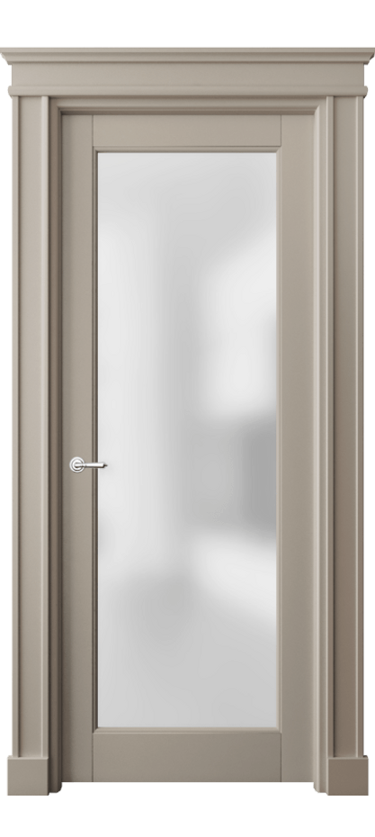 Межкомнатная дверь Тоскана Элегантэ 6300 Матовый бисквитный Сатинированное стекло Цена 151659 ₽ | Volhovec