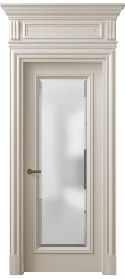 Межкомнатная дверь Antique 7300 Бук светло-бежевый Сатинированное стекло с фацетом Цена 164609 ₽ | Volhovec