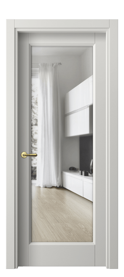 Межкомнатная дверь Галант 1402 Матовый серый Прозрачное стекло Цена 43274 ₽ | Volhovec