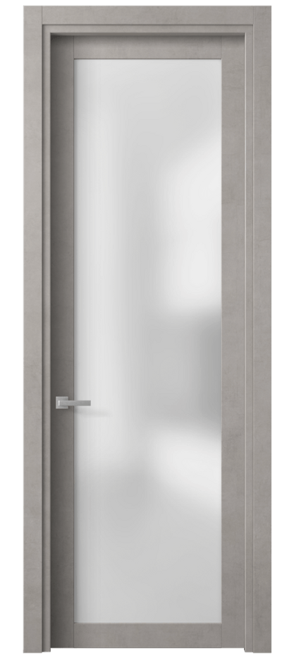 Межкомнатная дверь Planum 2102 Леон серебро Сатинированное стекло Цена 35599 ₽ | Volhovec