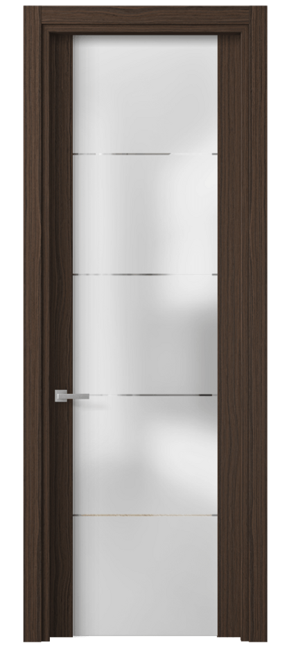 Межкомнатная дверь Планум 4114 Экзотик трюфельный матовый Сатинированное стекло с гравировкой «КВАДРО», триплекс Цена 62599 ₽ | Volhovec