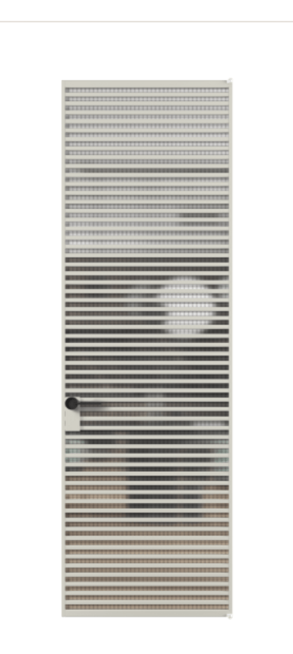 Алюминиевая дверь АЛПЛ040.07 Алюминий тёплый серый Декоративное стекло с сеткой "Mesh silver", триплекс, 6 мм Цена 183052  | Volhovec