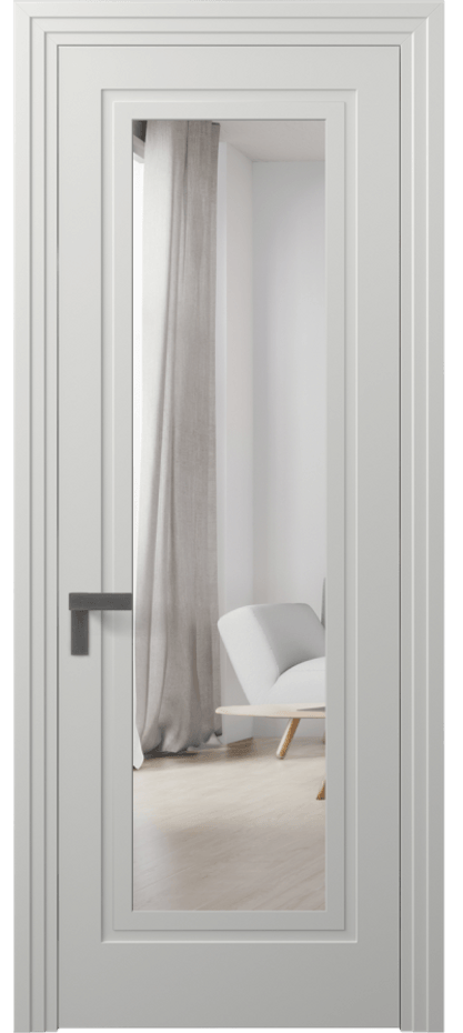 Дверь межкомнатная Rocca 8303 Матовый светло-серый Двустороннее зеркало, триплекс Каскадный компланарный наличник МССР Цена 82899 ₽ Наличники уже входят в базовый комплект. Фабрика дверей Волховец 8 (800) 551 43 19 Межкомнатная дверь Rocca 8303 Матовый светло-серый Двустороннее зеркало, триплекс Цена 82899 ₽ | Volhovec