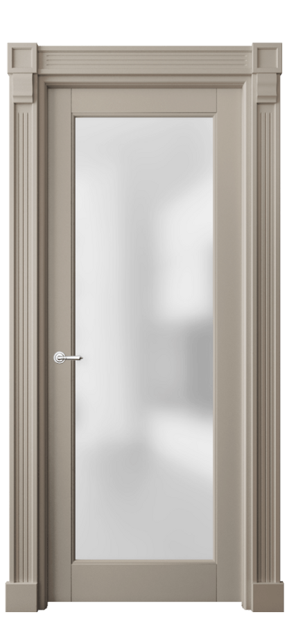 Межкомнатная дверь Тоскана Элегантэ 6300 Матовый бисквитный Сатинированное стекло Цена 137239 ₽ | Volhovec