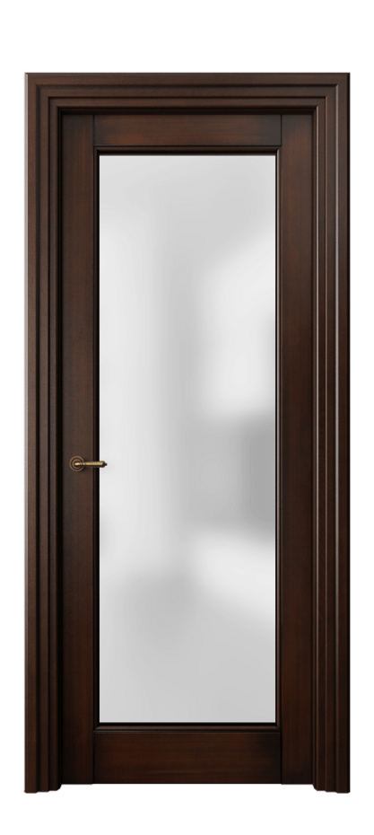 Межкомнатная дверь Toscana Elegante 6300 Бук тёмный с патиной Сатинированное стекло. Цена 107699 ₽ | Volhovec