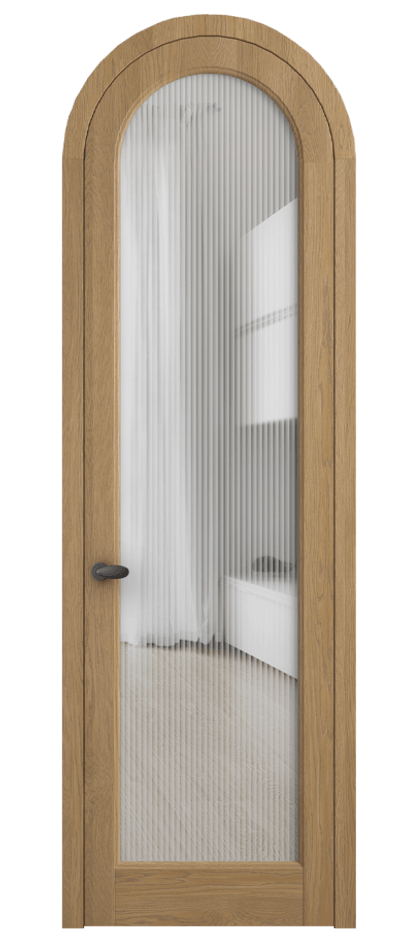 Межкомнатная дверь Palazzo 6814 Дуб пшеничный матовый Рифлёное стекло "Moru", триплекс, 8 мм Цена 222340 ₽ | Volhovec