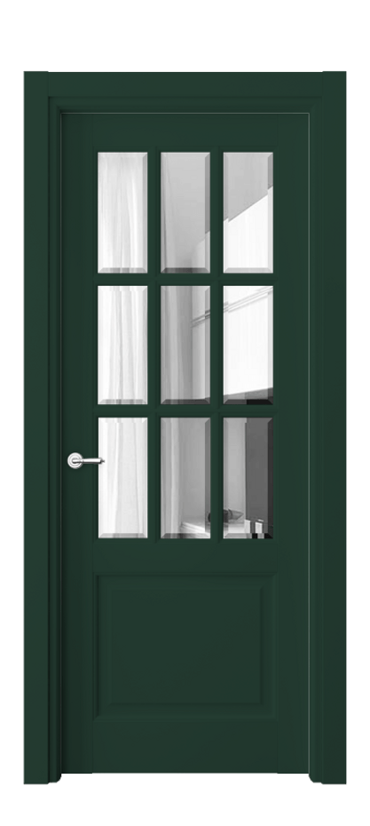 Межкомнатная дверь Toscana Grigliato 6312 Бук белоснежный Прозрачное стекло с фацетом Цена 115999 ₽ | Volhovec