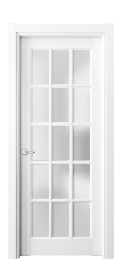 Межкомнатная дверь Toscana Grigliato 6311 Бук белоснежный Сатинированное стекло Цена 107599 ₽ | Volhovec