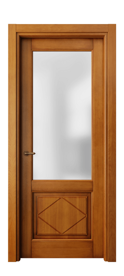 Межкомнатная дверь Toscana Rombo 6342 Бук светлый с патиной Сатинированное стекло Цена 107099 ₽ | Volhovec