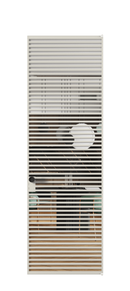 Алюминиевая дверь АЛПЛ040.07 Алюминий облачно-серый Прозрачное стекло "Crystal Vision", калёное, 6 мм Цена 37159560  | Volhovec