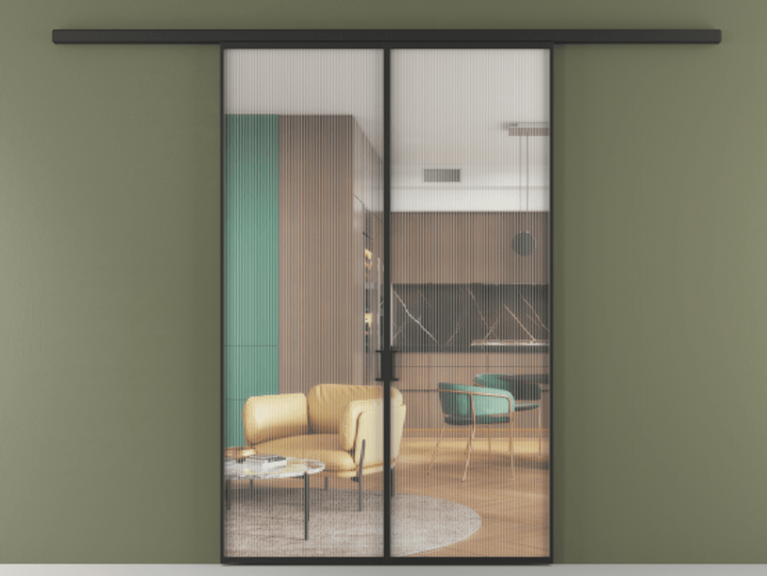 Перегородка Formato вдоль стены 2 створки АЛПР 040.01 Алюминий Черный Рифлёное стекло "Moru", триплекс. Скрытый короб ЧЕР Цена 229300 ₽ 1. Полотно 2 шт. (800/2100 мм)
2. Комплект установки раздвижной системы
3. Базовый комплект фурнитуры
4.Ручка RONDO
. Фабрика дверей Волховец 8 (800) 551 43 19 Перегородка Formato вдоль стены 2 створки АЛПР 040.01 Алюминий Черный Рифлёное стекло "Moru", триплекс Цена 229300 ₽ | Volhovec