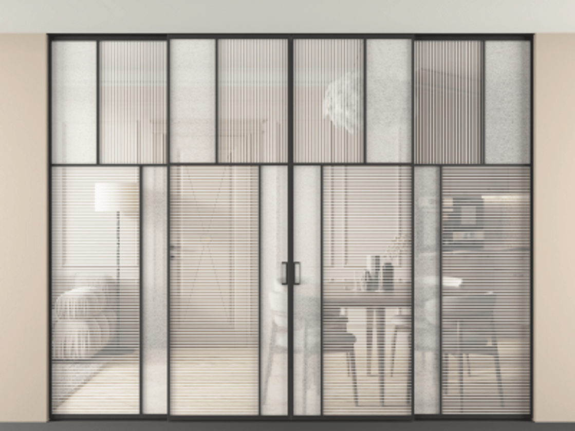 Перегородка Mosaic внутри проема четырёхстворчатая в потолок #VENDORCODE# #FURNISH# #GLASS# Цена #PRICE# #CURRENCY# | Volhovec