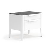 Тумба прикроватная Piega 2 ящика Матовый светло-серый