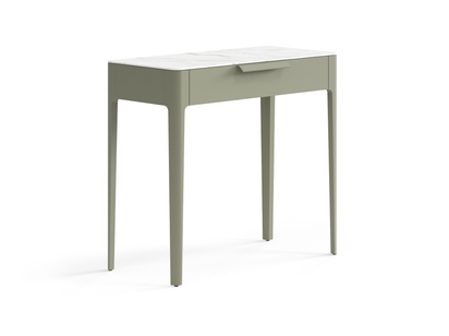 Мебель Консоль Piega 1 ящик. Цвет Матовый оливковый тёмный. Материал Гладкая эмаль. Коллекция Консоль Piega 1 ящик. Картинка.