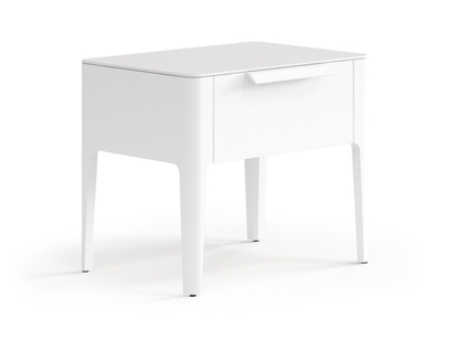 Мебель Тумба прикроватная Piega 1 ящик. Цвет Матовый белоснежный. Материал Гладкая эмаль. Коллекция Тумба прикроватная Piega 1 ящик. Фото. Мебель Тумба прикроватная Piega 1 ящик. Цвет Матовый белоснежный. Материал Гладкая эмаль. Коллекция Тумба прикроватная Piega 1 ящик. Картинка.