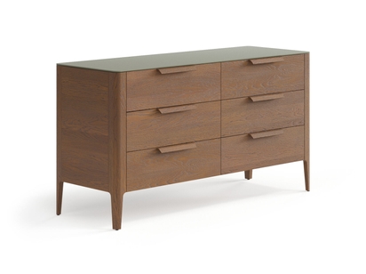 Мебель Комод Piega 6 ящиков. Цвет Дуб каштановый матовый. Материал Массив дуба матовый. Коллекция Комод Piega 6 ящиков. Картинка.