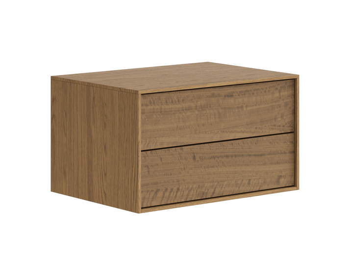 Мебель Тумба подвесная прикроватная Module 2 ящика. Цвет Торфяной дуб. Материал Ламинатин. Коллекция Тумба подвесная прикроватная Module 2 ящика. Картинка.