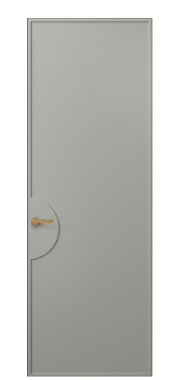 Дверь межкомнатная 8604 МНСР . Цвет Матовый нейтральный серый. Материал Гладкая эмаль. Коллекция Frame. Картинка.