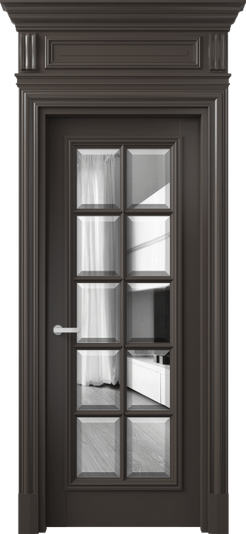 Дверь межкомнатная 7310 МАН ДВ ЗЕР Ф. Цвет Матовый антрацит. Материал Гладкая эмаль. Коллекция Антик. Картинка.