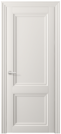 Дверь межкомнатная 2523 МПБЛ. Цвет Матовый пудровый белый. Материал Гладкая эмаль. Коллекция Centro. Картинка.