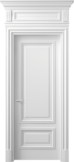 Дверь межкомнатная 7307 МБЛ . Цвет Матовый белоснежный. Материал Гладкая эмаль. Коллекция Антик. Картинка.