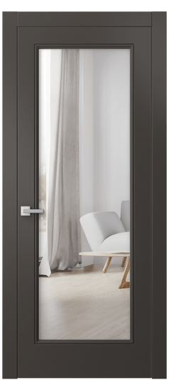 Межкомнатная дверь 8300 МАН-ЗЕР. Цвет Матовый антрацит. Материал Гладкая эмаль. Коллекция Linea. Фото. Дверь межкомнатная 8300 МАН-ЗЕР. Цвет Матовый антрацит. Материал Гладкая эмаль. Коллекция Linea. Картинка.