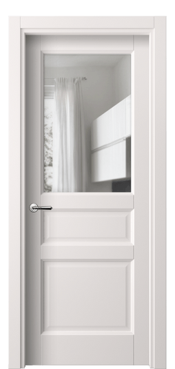 Дверь межкомнатная 1432 ПЭКС ПРОЗ. Цвет ПЭТ кремово-серый. Материал ПЭТ. Коллекция Galant. Картинка.