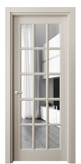 Межкомнатная дверь 6311 МСБЖ Зеркало. Цвет Матовый светло-бежевый. Материал Гладкая эмаль. Коллекция Тоскана Грильято. Фото. Дверь межкомнатная 6311 МСБЖ Зеркало. Цвет Матовый светло-бежевый. Материал Гладкая эмаль. Коллекция Тоскана Грильято. Картинка.