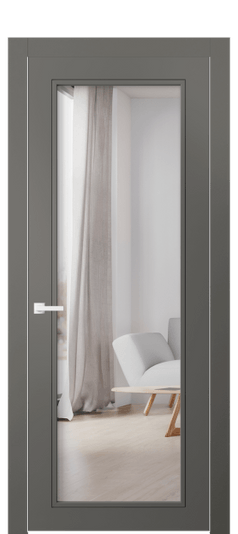 Дверь межкомнатная 8000 МКЛС ДВ ЗЕР. Цвет Матовый классический серый. Материал Гладкая эмаль. Коллекция Neo Classic. Картинка.